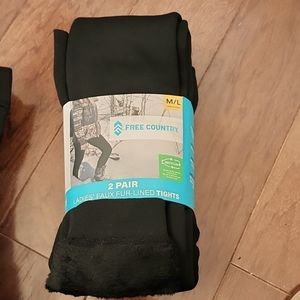 Free Country ladies faux fur-lined tights. Brand new with tags. Sizes M/L, L/XL.